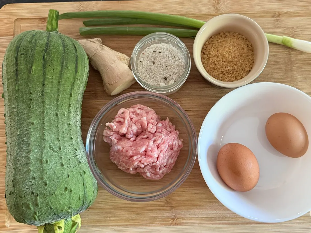 Step 1 — Chinese Luffa Meatball Soup - A 15-Minute Home Recipe