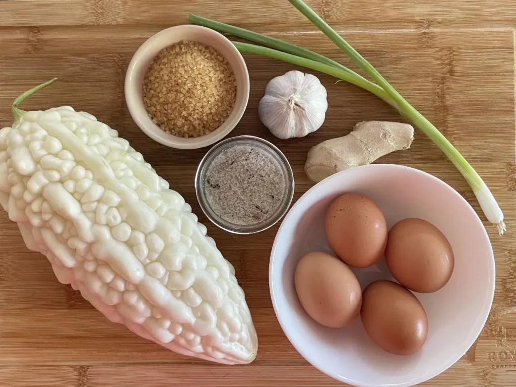 Step 1 — Stir-fried Bitter Melon with Egg