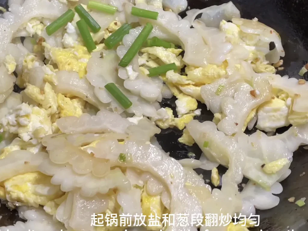 Step 4 — Stir-fried Bitter Melon with Egg
